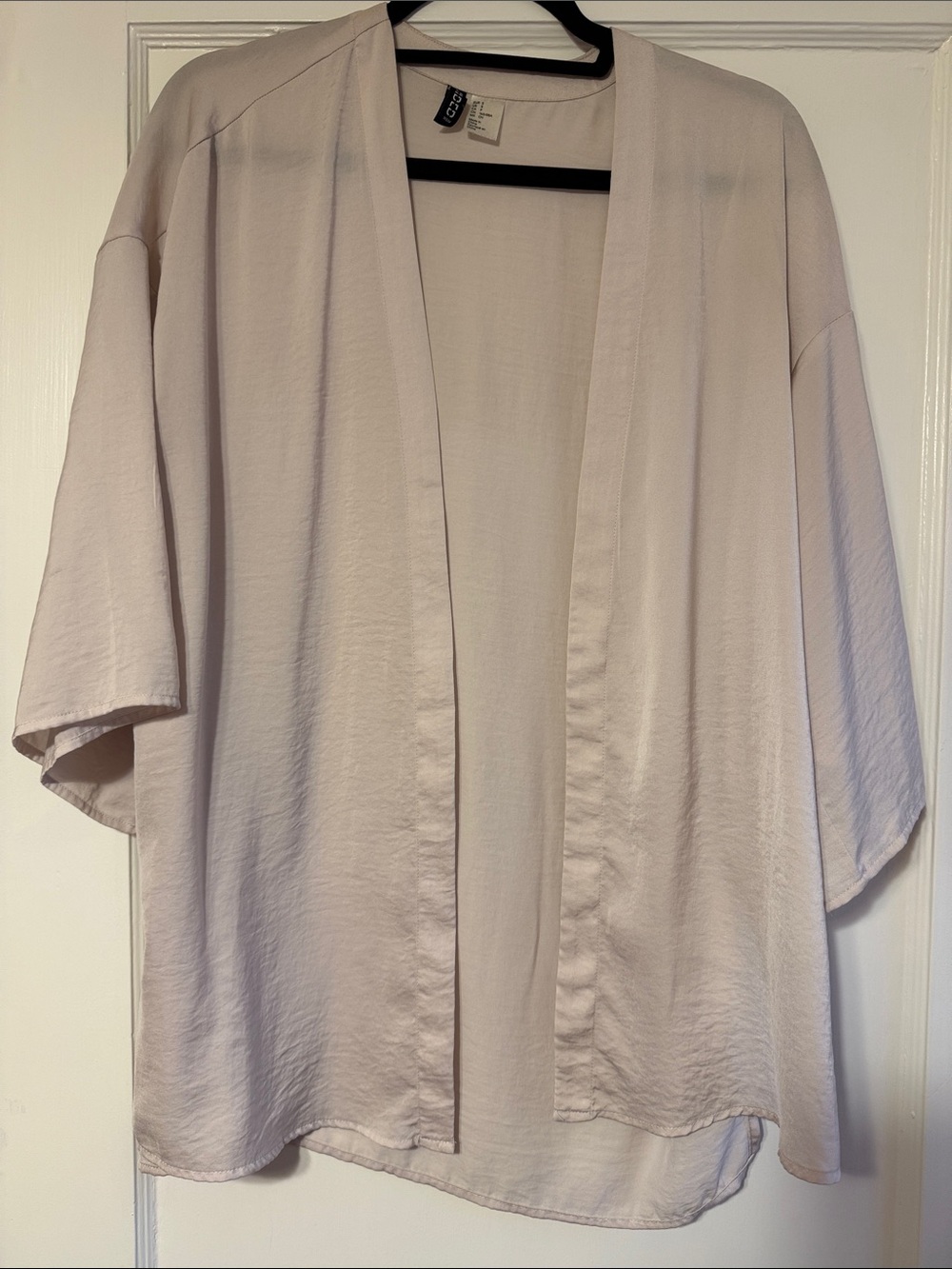 H&M Pale Pink Open-Front Kimono Jacket
